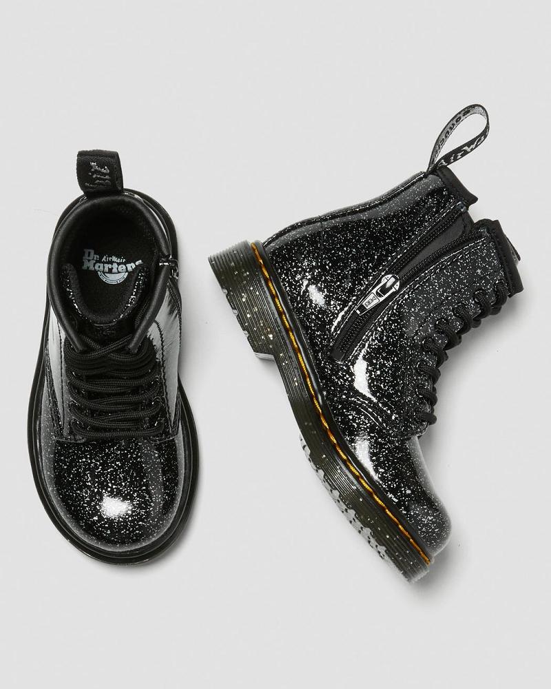 Dr Martens Toddler 1460 Glitter Veterlaarzen Kinderen Zwart | NL 132AHK